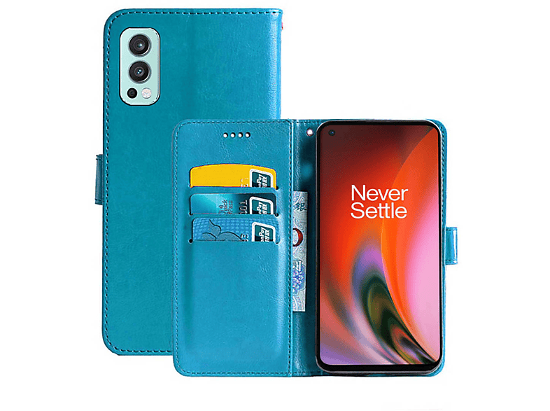 5G, Multicolor Nord CASEONLINE Bookcover, OnePlus, Hellblau, 2 - Klappbare