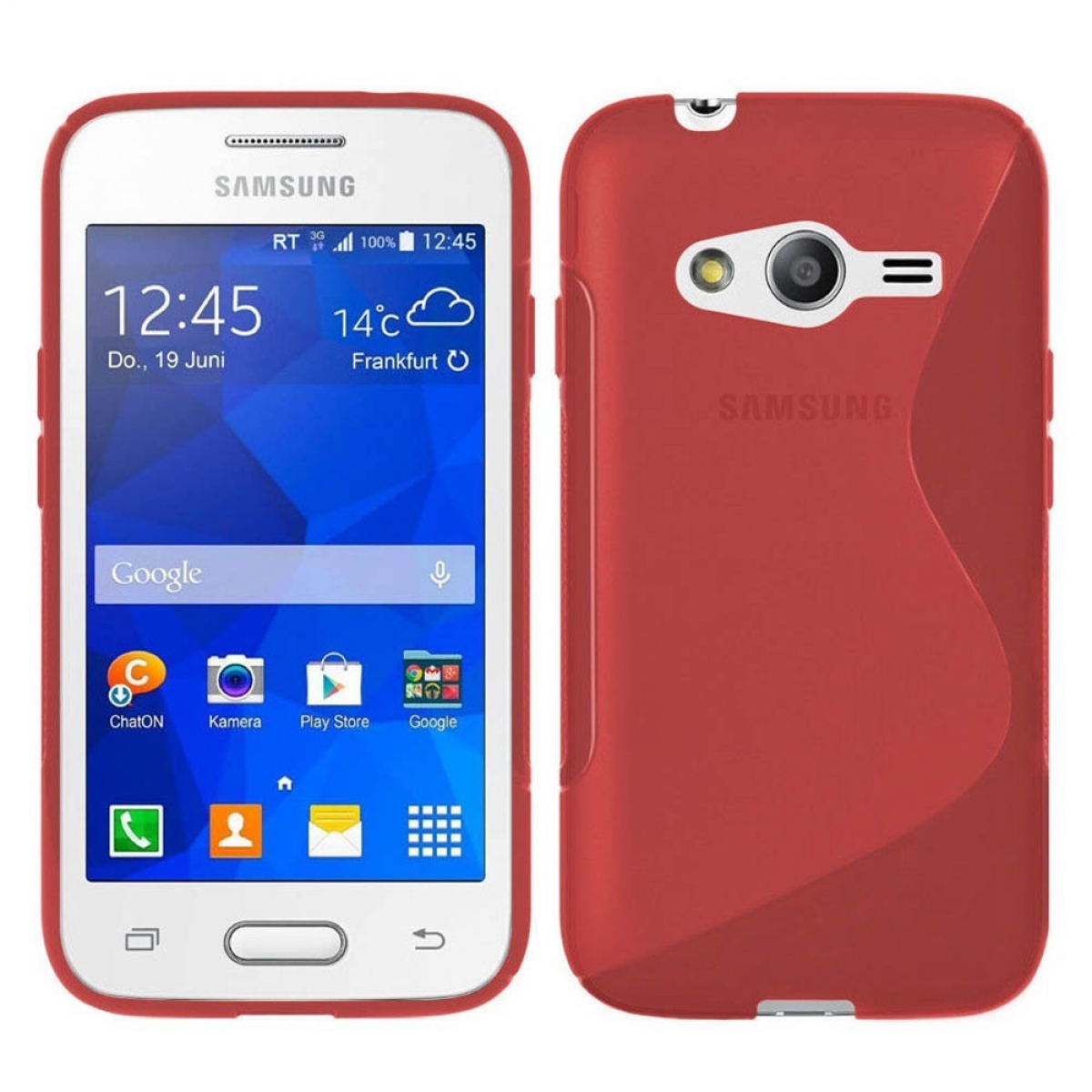 NXT, CASEONLINE S-Line Rot, Ace Galaxy Multicolor - Samsung, Backcover,