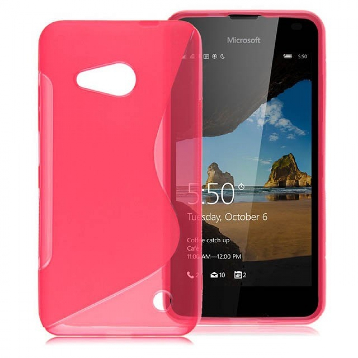 Backcover, 550, CASEONLINE Lumia S-Line Multicolor Pink, - Microsoft,