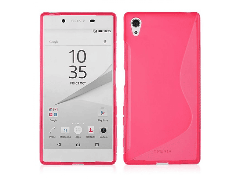 CASEONLINE S-Line - Pink, Backcover, Sony, Xperia Z5, Multicolor