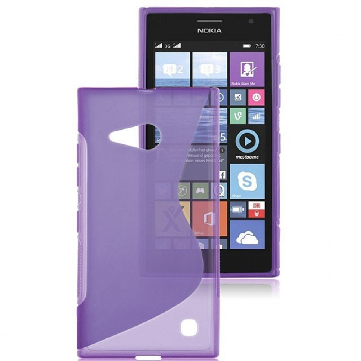 CASEONLINE S-Line Lila, 730, Multicolor Backcover, Lumia - Nokia,