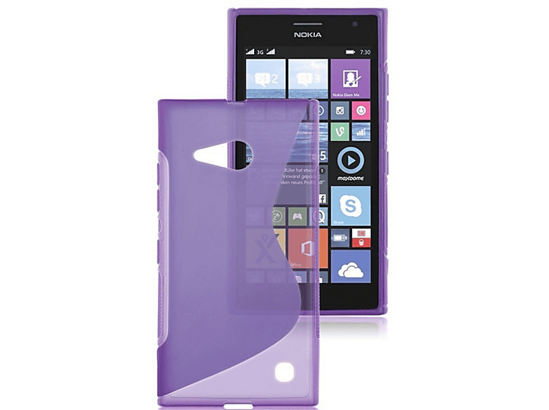 CASEONLINE Backcover, Nokia, - S-Line 730, Lumia Lila, Multicolor
