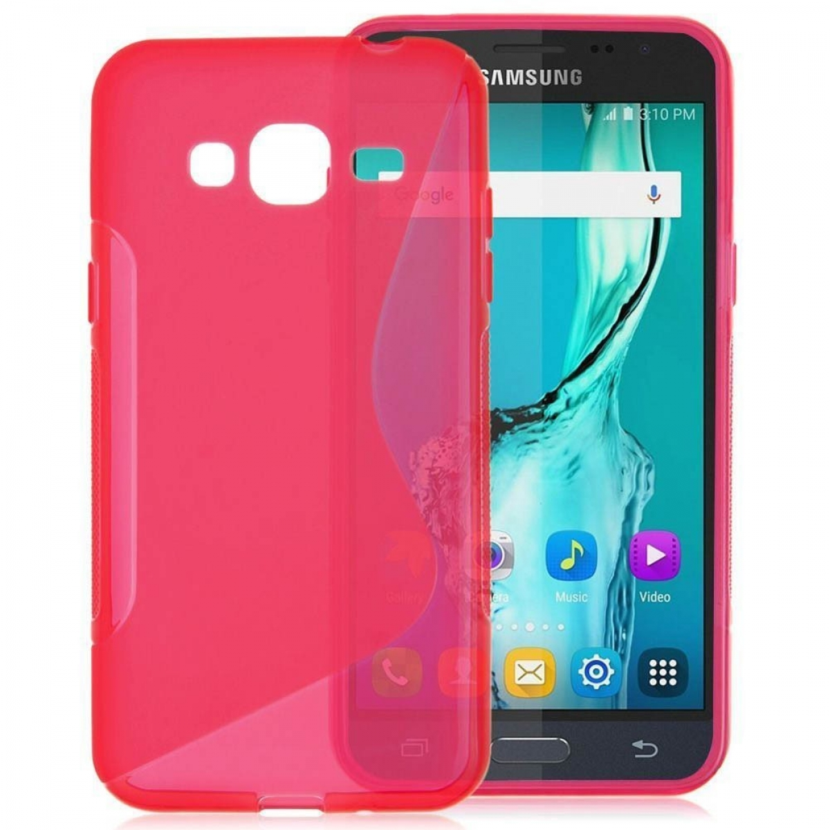 CASEONLINE Galaxy (2016), J3 S-Line Pink, Multicolor Backcover, - Samsung,