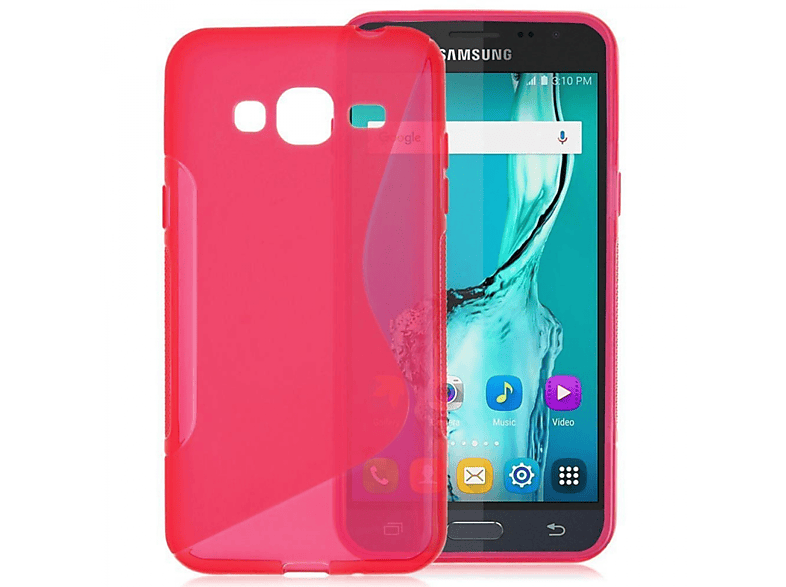CASEONLINE S-Line - Pink, Backcover, Samsung, Galaxy J3 (2016), Multicolor