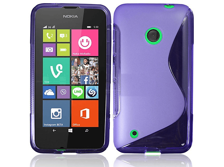 CASEONLINE S-Line - Violett, Backcover, Nokia, Lumia 530, Multicolor