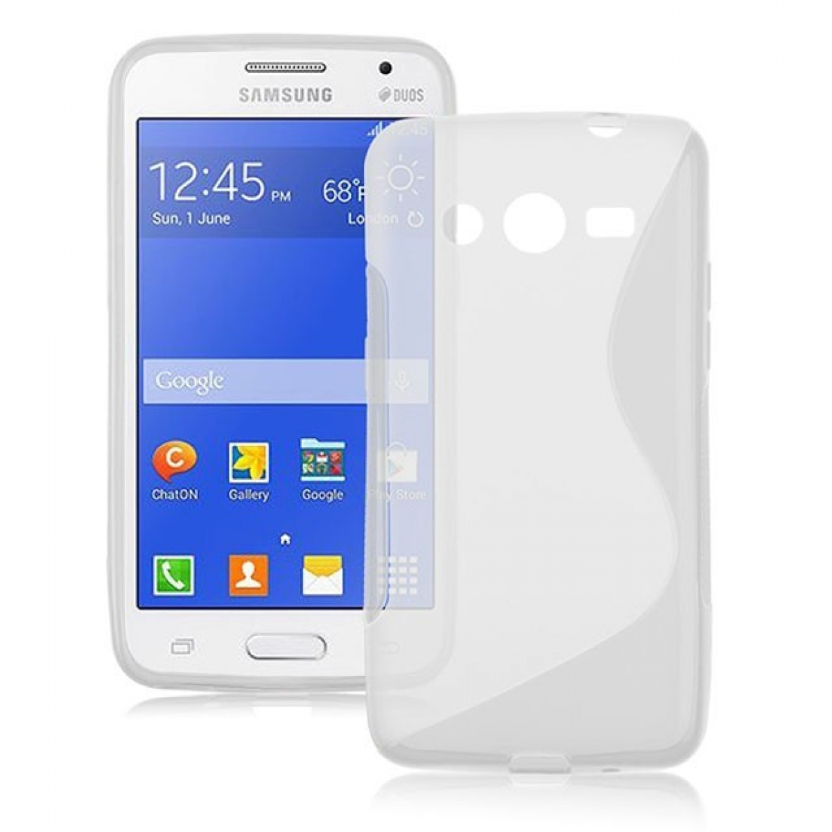S-Line Samsung, - Backcover, Core CASEONLINE Multicolor 2, Galaxy Transparent,