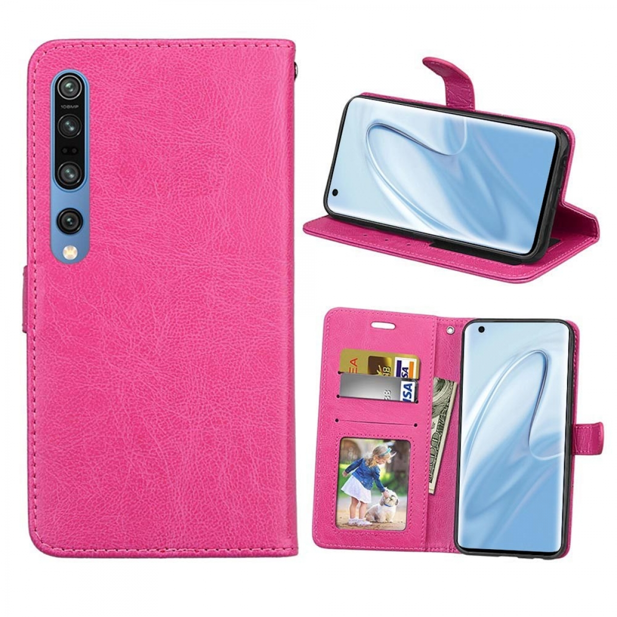 Xiaomi, Pro, 10 Pink, Bookcover, CASEONLINE Multicolor Mi - Klappbare