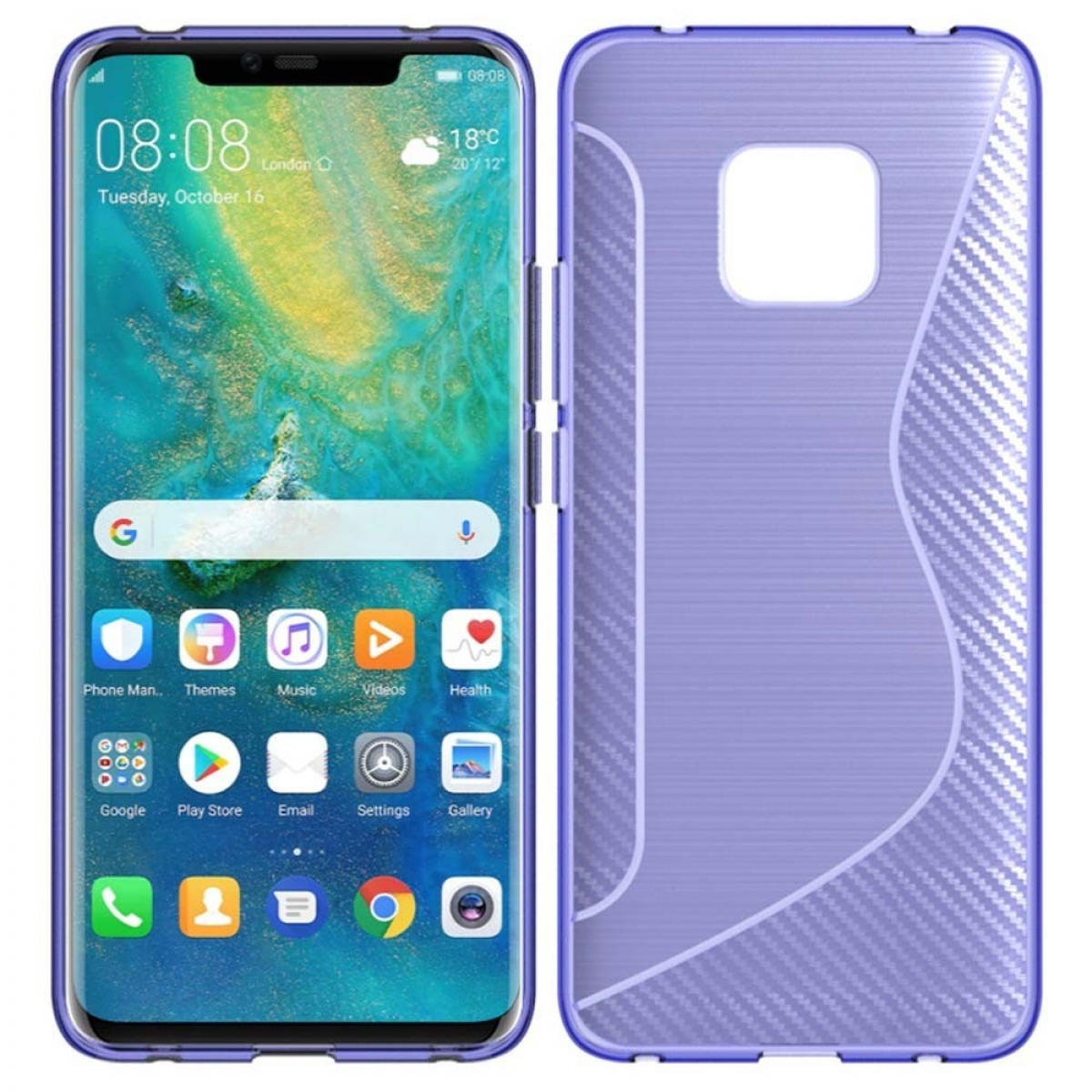 CASEONLINE S-Line - Huawei, 20 Multicolor Pro, Mate Lila, Backcover