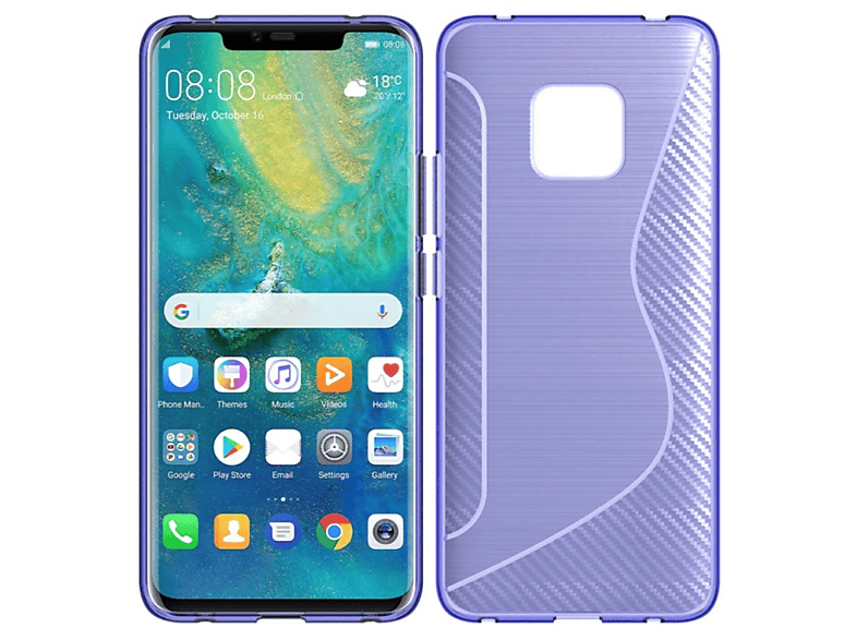 CASEONLINE S-Line - Lila, Backcover, Huawei, Mate 20 Pro, Multicolor