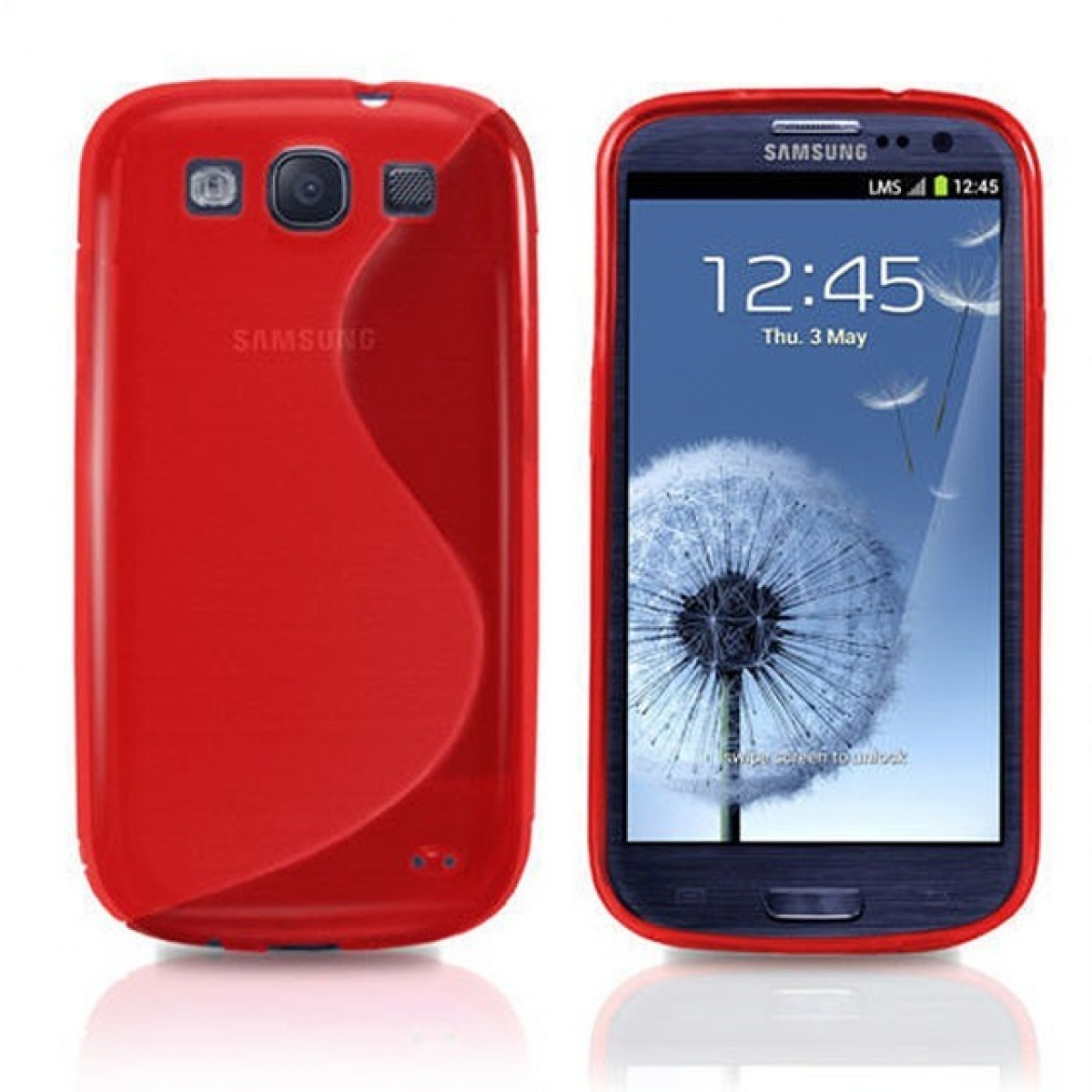 CASEONLINE S-Line - Galaxy Multicolor Duos, Backcover, Rot, Grand Samsung