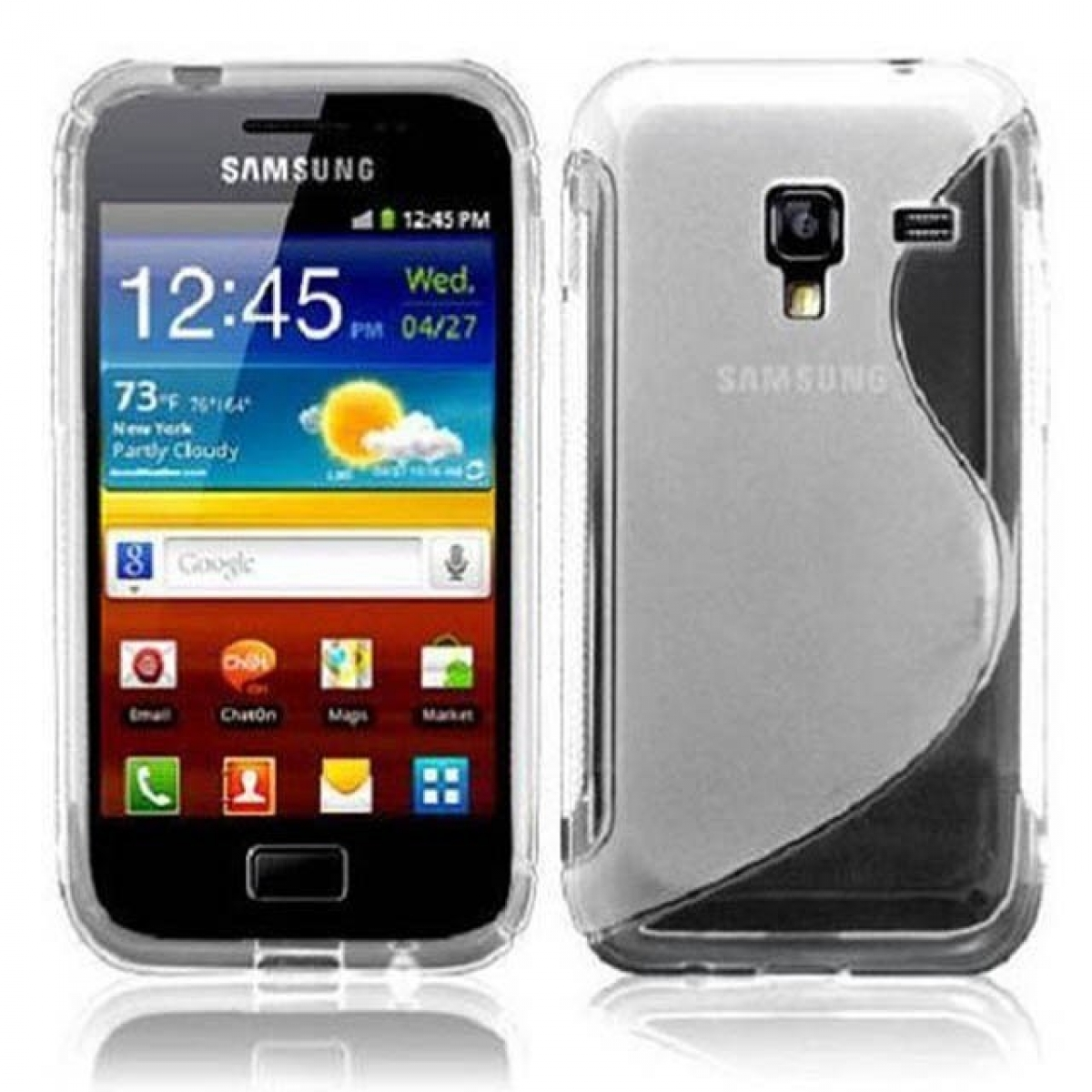 Galaxy Multicolor Samsung, 2, CASEONLINE Backcover, S-Line - Transparent, Ace