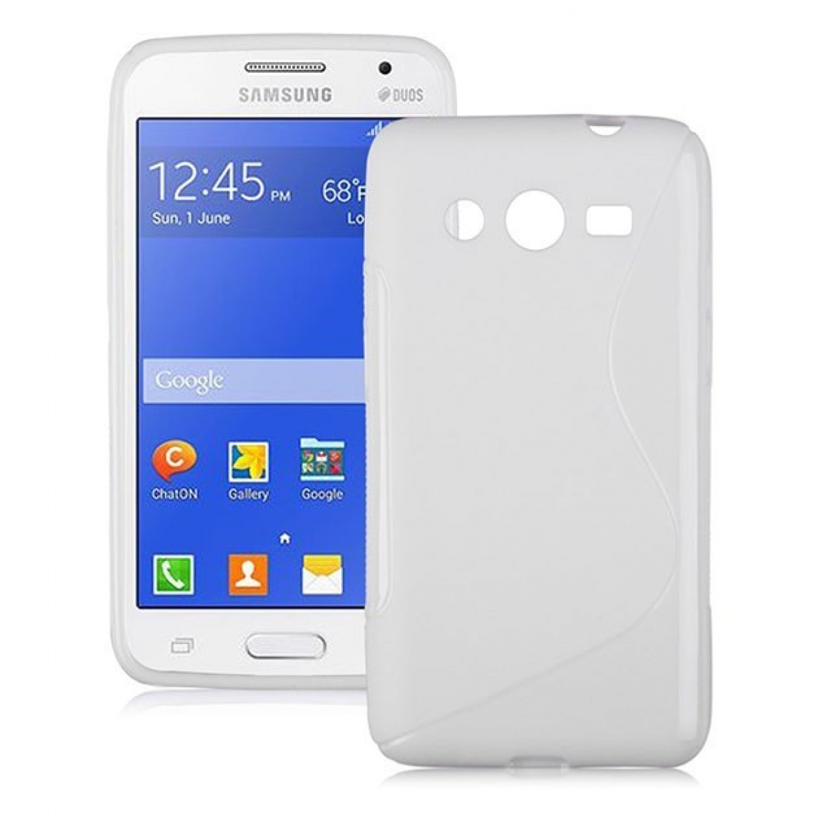 - 2, Galaxy Backcover, CASEONLINE Weiß, Core Multicolor S-Line Samsung,