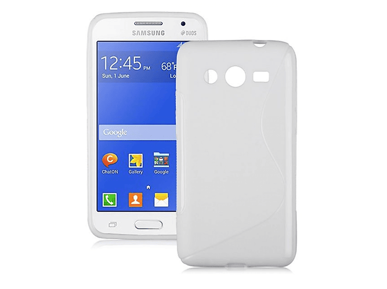 Weiß, Samsung, Galaxy 2, CASEONLINE S-Line Core Multicolor - Backcover,