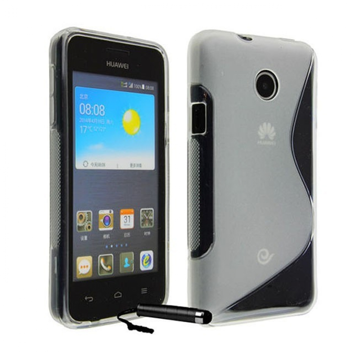 Huawei, Ascend Y330, S-Line - CASEONLINE Transparent, Multicolor Backcover,