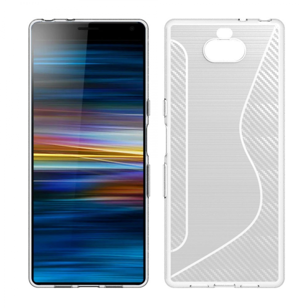 10 Plus, CASEONLINE Backcover, S-Line - Xperia Transparent, Sony, Multicolor