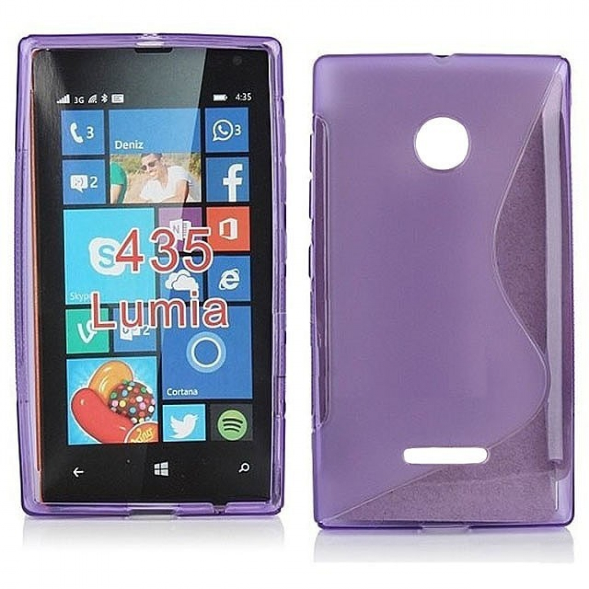 Multicolor Lumia Microsoft, Lila, CASEONLINE S-Line - Backcover, 435,