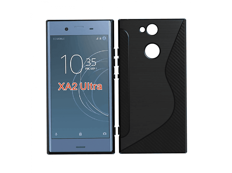 CASEONLINE S-Line - Schwarz, Backcover, Sony, Xperia XA2 Ultra, Multicolor