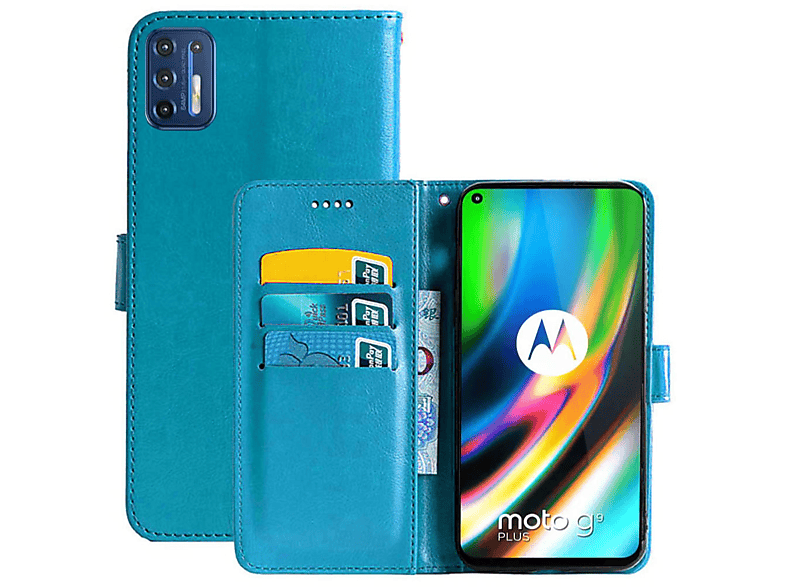 CASEONLINE Klappbare G9 - Multicolor Plus, Motorola, Bookcover, Hellblau, Moto