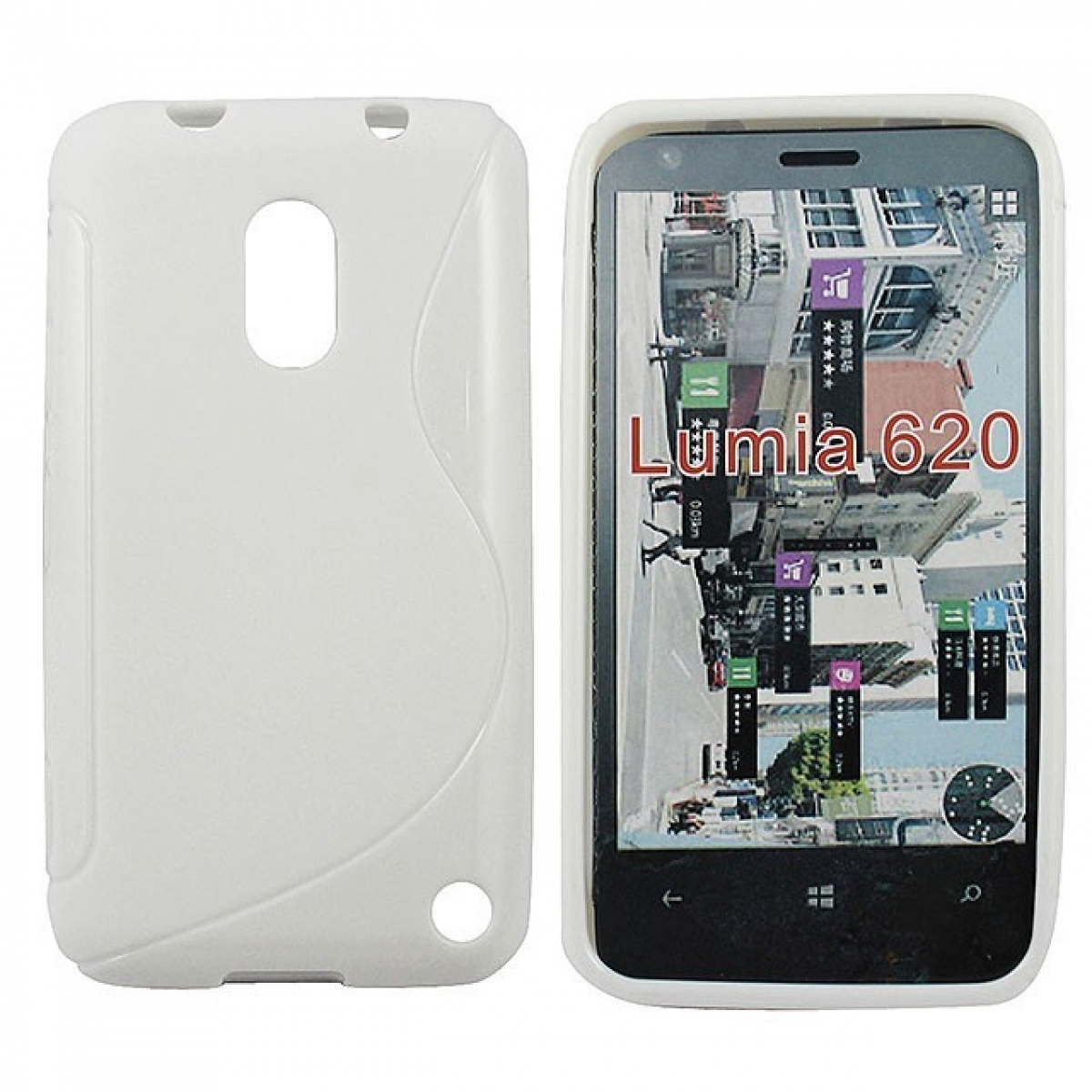 S-Line CASEONLINE 620, Backcover, Lumia - Multicolor Weiß, Nokia,