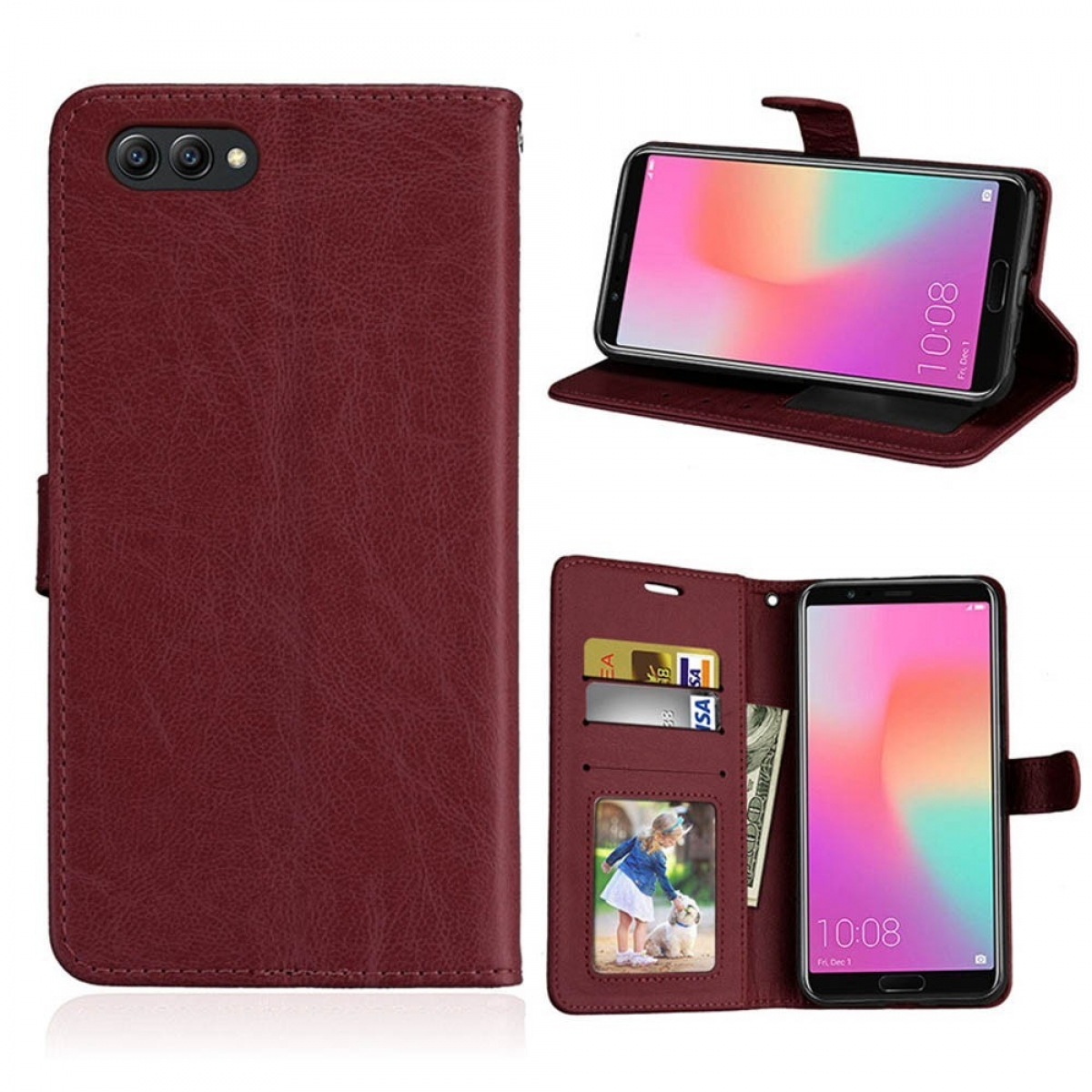 View Braun CASEONLINE Huawei, 10, Bookcover, Braun, - Honor Klappbare