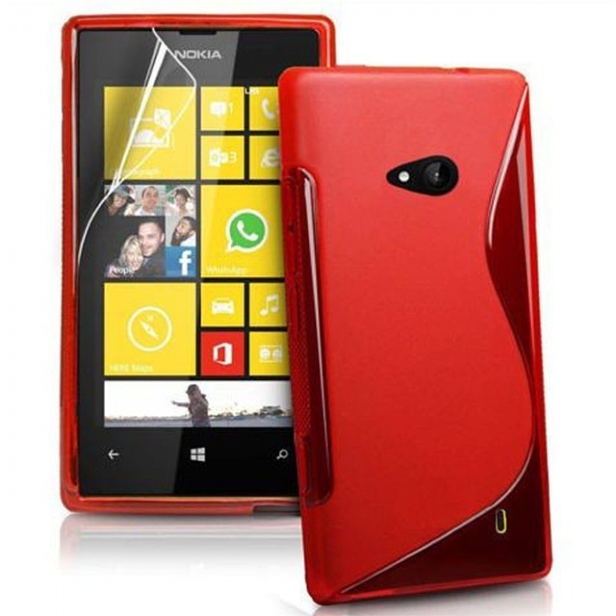 CASEONLINE S-Line - Rot, Backcover, Lumia 535, Microsoft, Multicolor