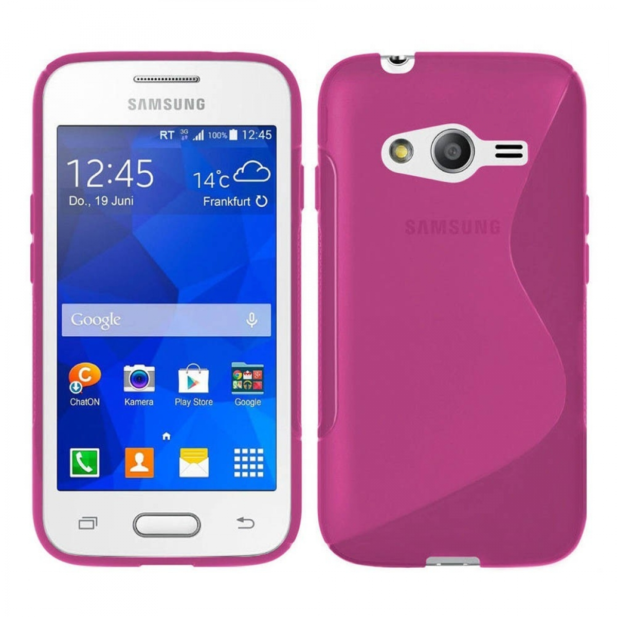CASEONLINE S-Line Galaxy Ace Backcover, NXT, Samsung, Pink, Multicolor 