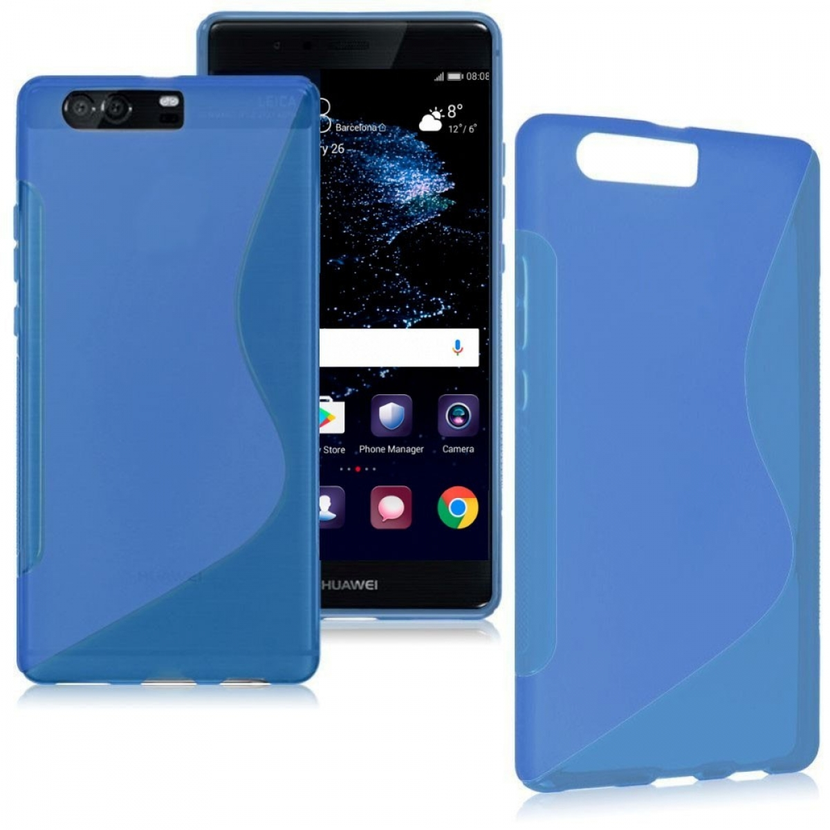 - Plus, CASEONLINE Multicolor Backcover, P10 S-Line Blau, Huawei,
