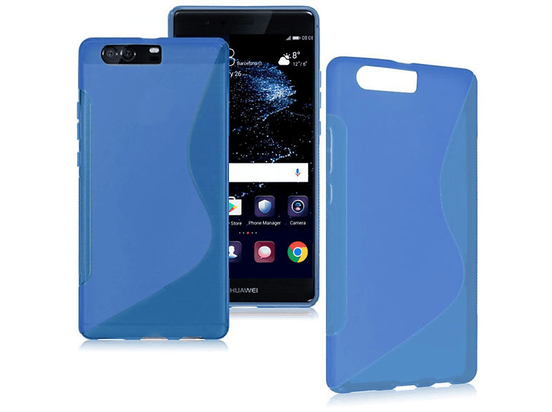 CASEONLINE S-Line - Blau, Backcover, Huawei, P10 Plus, Multicolor