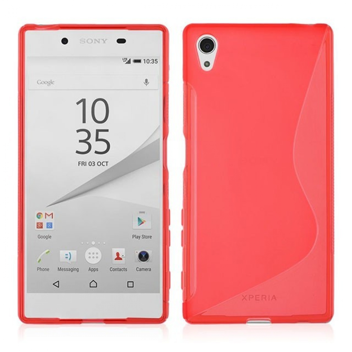 CASEONLINE S-Line Rot, Z5, Xperia - Backcover, Sony, Multicolor