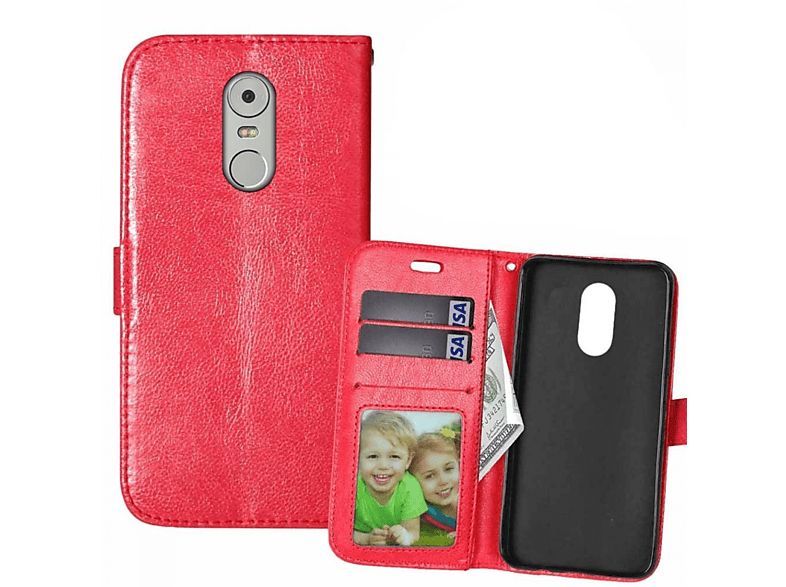 Rot, - Bookcover, Note, K6 Lenovo, Rot Klappbare CASEONLINE