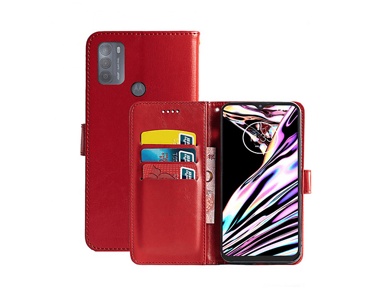 Motorola, Klappbare Rot, G50, - Rot CASEONLINE Bookcover, Moto