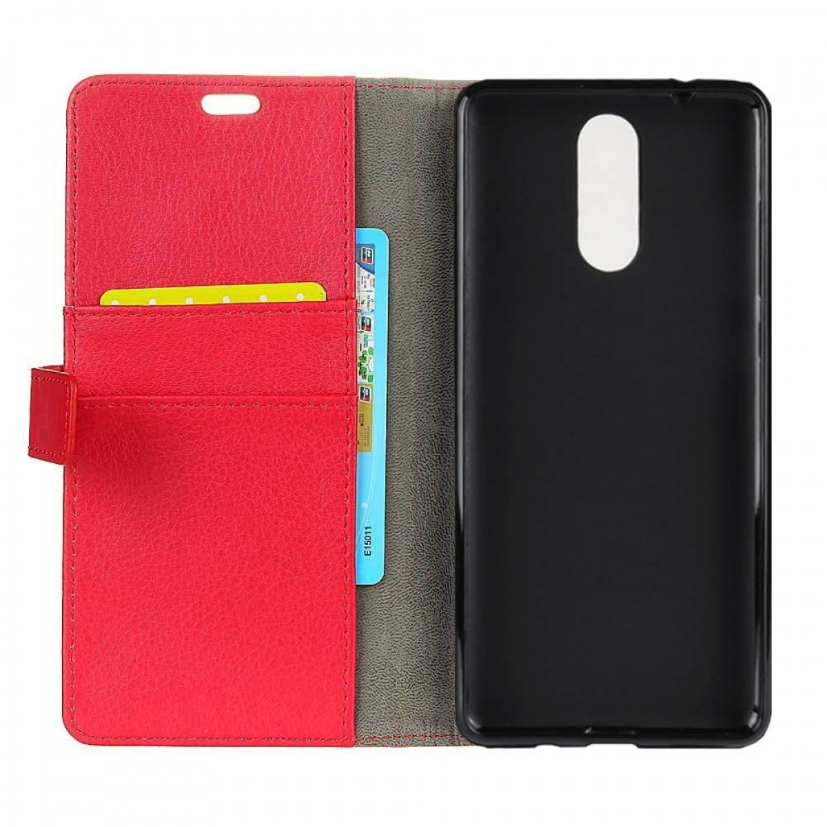 Plus, Rot, 3.1 Bookcover, Nokia, Klappbare Rot CASEONLINE -