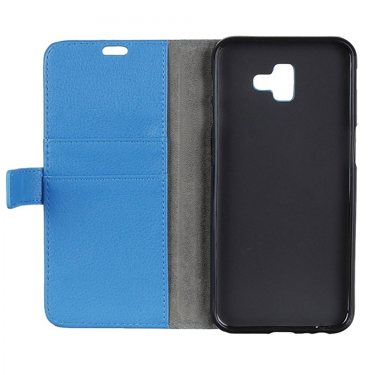 J6 CASEONLINE (2018), Bookcover, Multicolor Klappbare Blau, Samsung, Galaxy - Plus