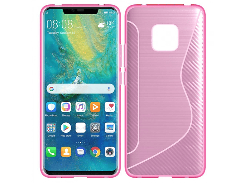 - Backcover, Multicolor CASEONLINE Huawei, 20 Pink, S-Line Mate Pro,