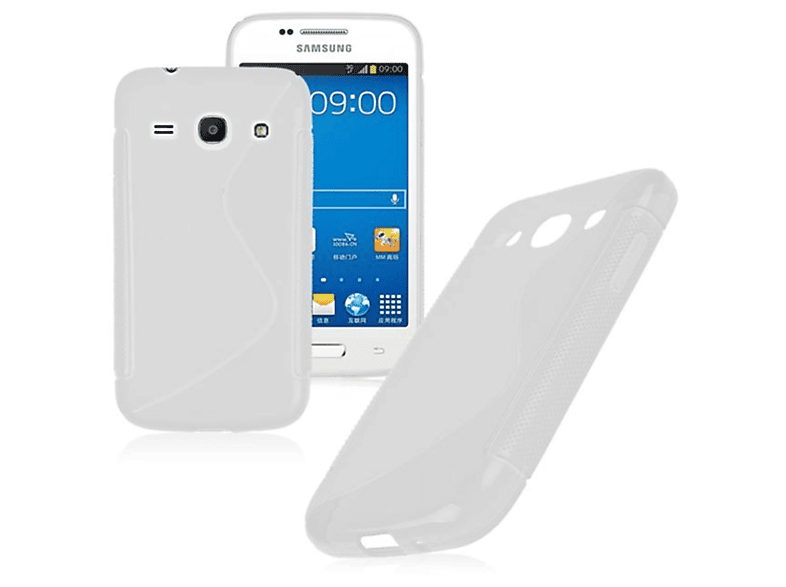 CASEONLINE S-Line - Weiß, Backcover, Samsung, Galaxy Core LTE, Multicolor