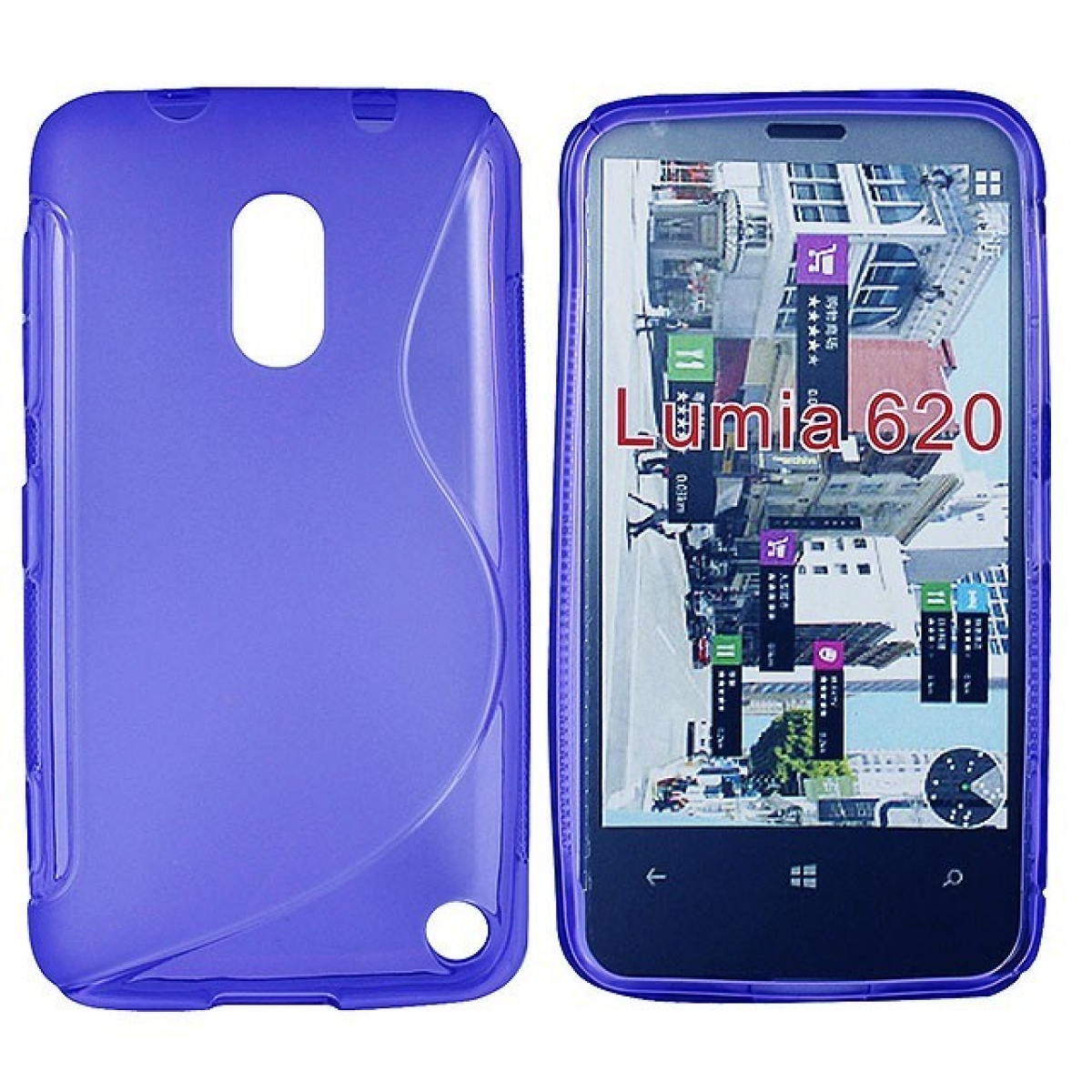 CASEONLINE S-Line - Blau, Backcover, 620, Nokia, Lumia Multicolor