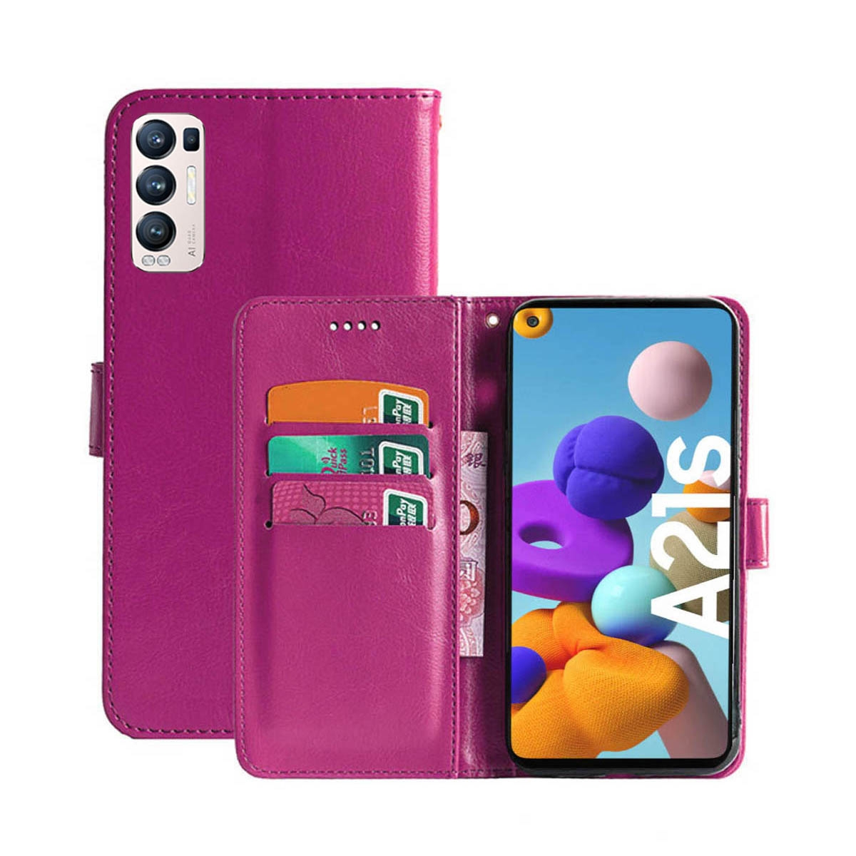 CASEONLINE Pink, Bookcover, Klappbare 5G, Neo Find - X3 Oppo, Multicolor