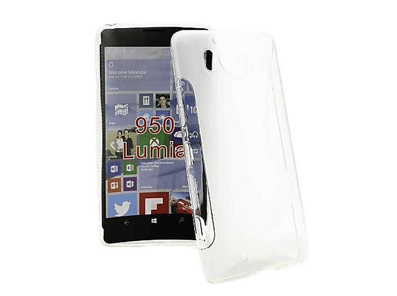 Backcover, CASEONLINE Lumia Transparent, 950, Microsoft, - Multicolor S-Line
