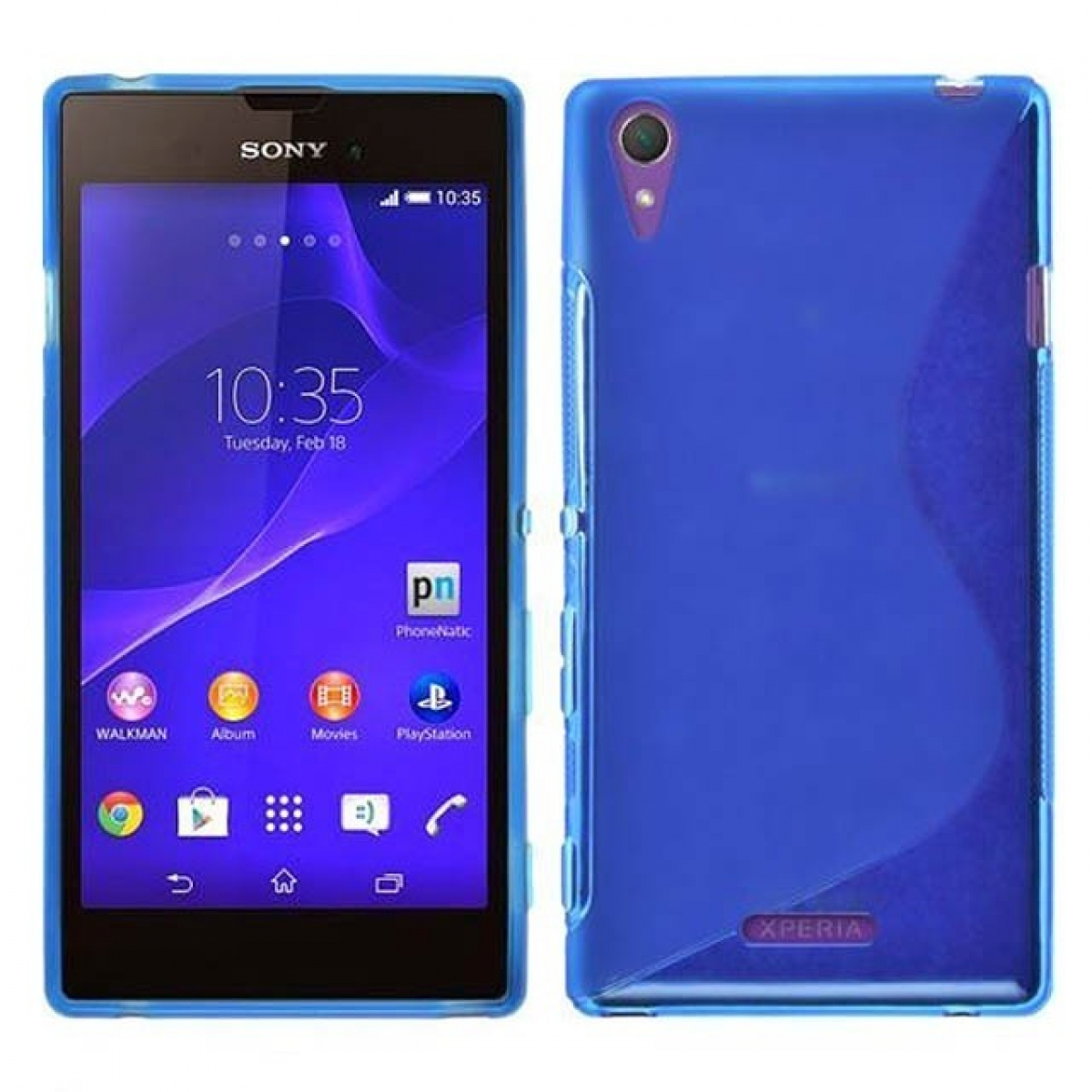 Sony, Multicolor Backcover, Blau, - T3, CASEONLINE Xperia S-Line