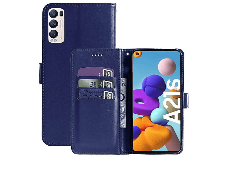 Dunkelblau, X3 Dunkelblau Find Bookcover, 5G, Oppo, CASEONLINE Neo - Klappbare