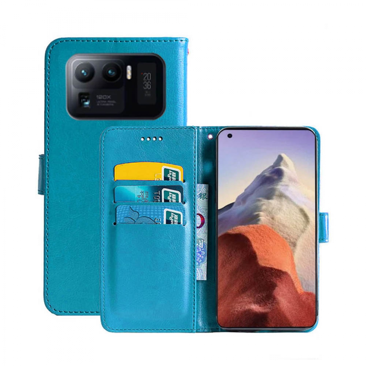 Bookcover, Multicolor Klappbare 11 Mi Hellblau, Ultra, Xiaomi, - CASEONLINE