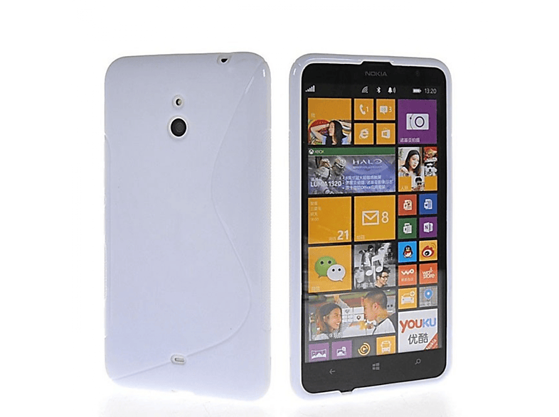 Lumia Multicolor CASEONLINE 1320, Backcover, Weiß, Nokia, - S-Line