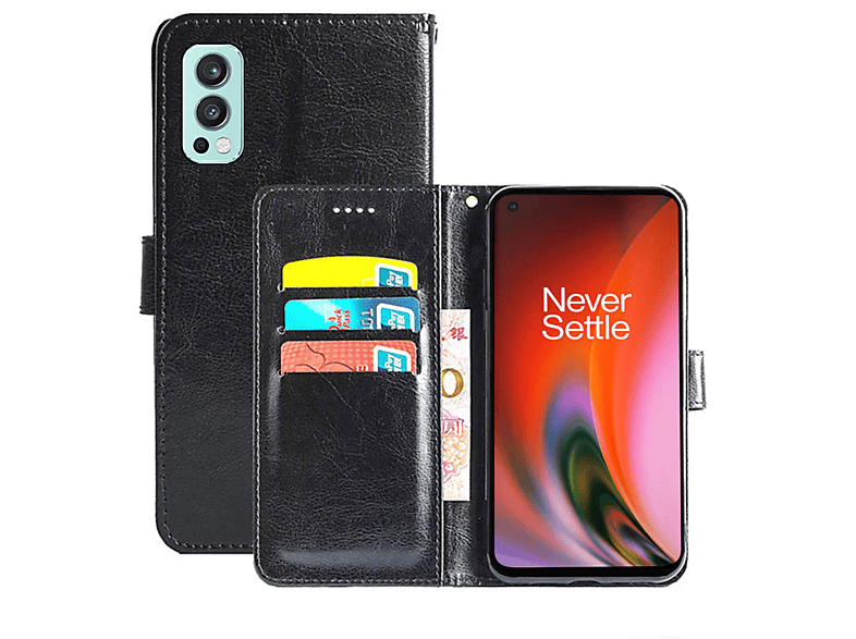 Wertvoll CASEONLINE Klappbare - Schwarz, Nord Schwarz OnePlus, Bookcover, 2 5G