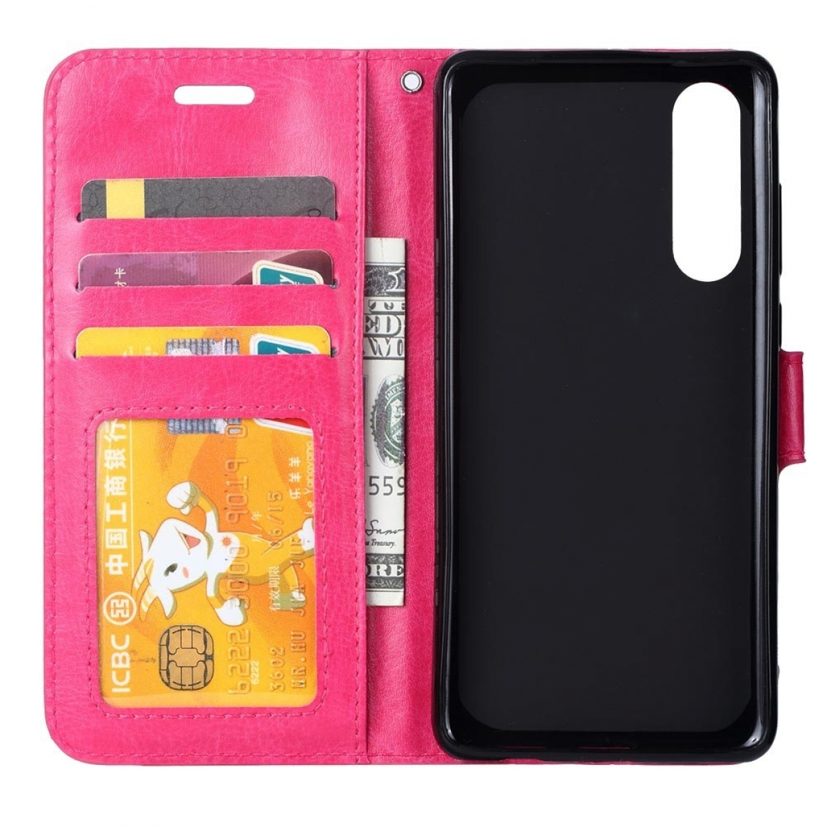 Pink, CASEONLINE - Multicolor Bookcover, P30, Huawei, Klappbare