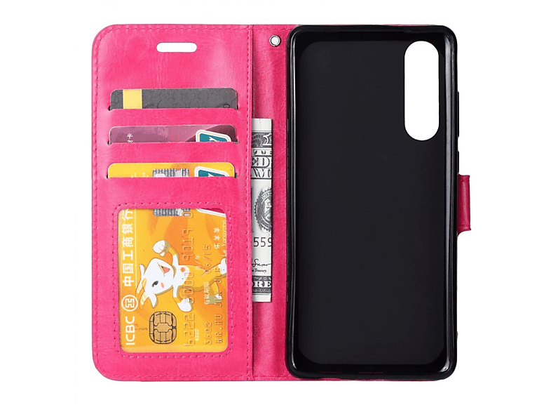 - CASEONLINE Pink, P30, Huawei, Bookcover, Klappbare Multicolor