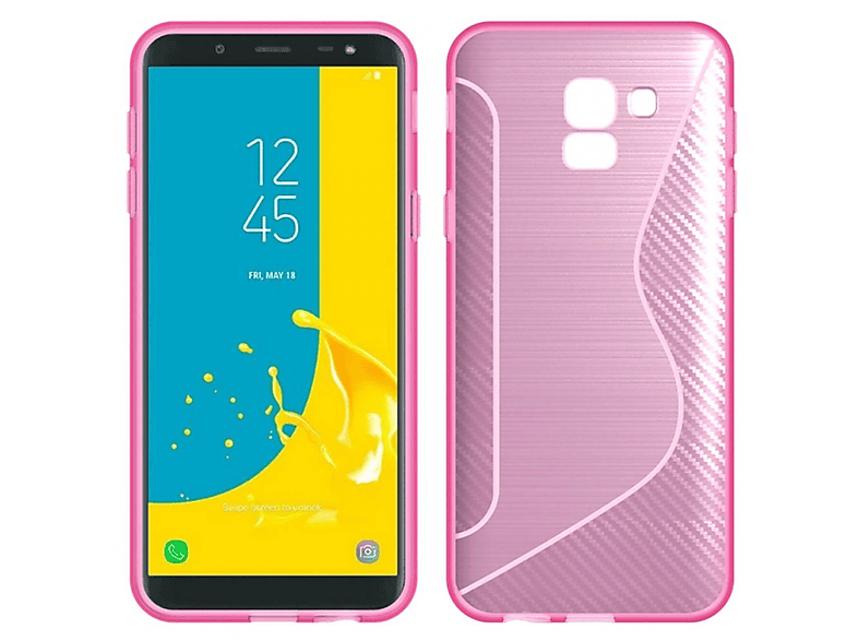 Galaxy S-Line (2018), J6 Pink, - Samsung, CASEONLINE Multicolor Backcover,