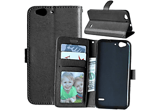 CASEONLINE Klappbare - Schwarz, Bookcover, ZTE, Blade S6, Multicolor