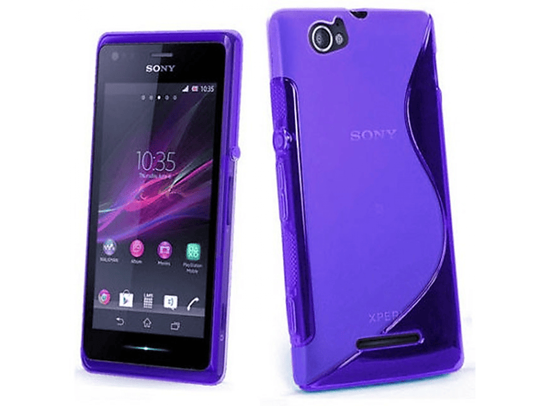 Backcover, Multicolor CASEONLINE Sony, Xperia M, S-Line - Blau,