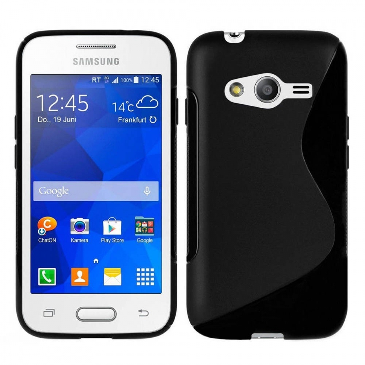 Samsung, NXT, Backcover, S-Line Galaxy Ace Multicolor CASEONLINE Schwarz, -