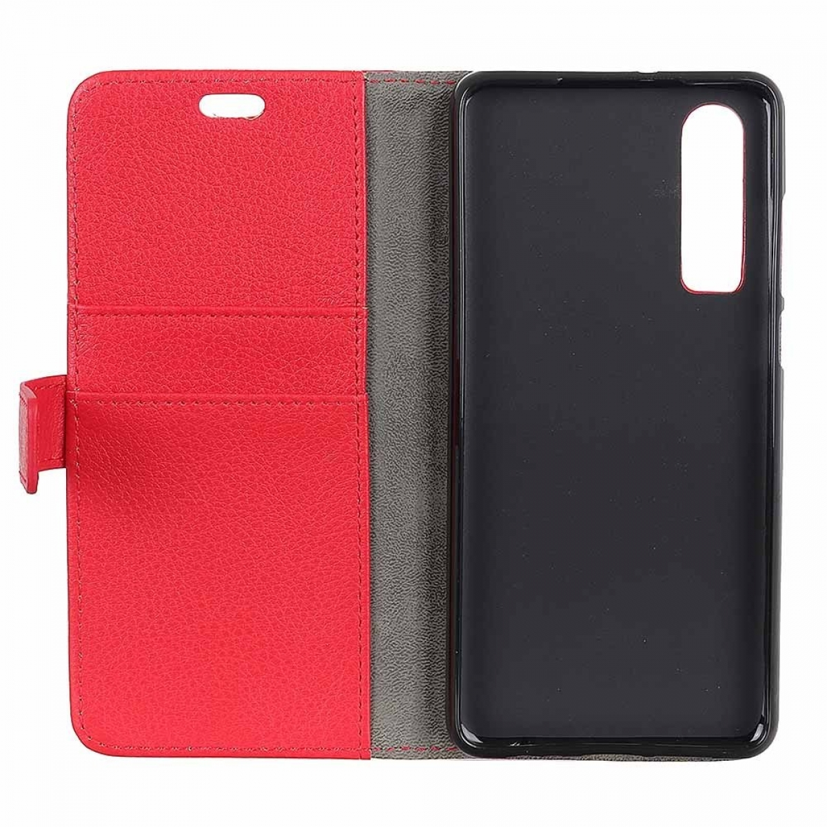CASEONLINE Klappbare - P30, Huawei, Rot, Rot Bookcover